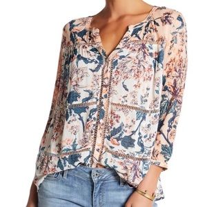 NWT Lucky Brand Floral Print Top